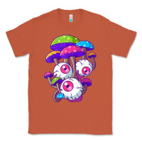 Copper psychedelic mushroom hippie magic fungus shrooms trance rave t shirt Classic Tee - linhVisuals