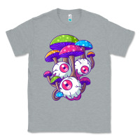 Heather Grey psychedelic mushroom hippie magic fungus shrooms trance rave t shirt Classic Tee - linhVisuals
