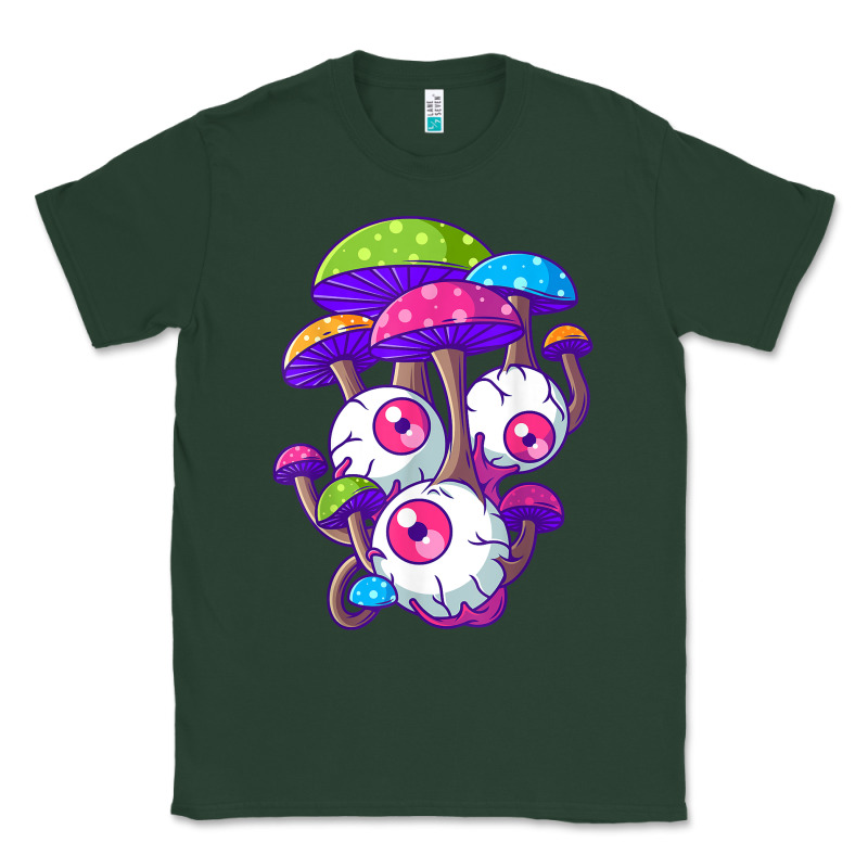 Psychedelic Mushroom Hippie Magic Fungus Shrooms Trance Rave T Shirt Classic Tee by linhVisuals | Teevron