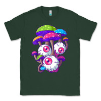 Sports Green psychedelic mushroom hippie magic fungus shrooms trance rave t shirt Classic Tee - linhVisuals