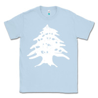 Dusty Blue retro lebanon cedar lebanese Classic Tee - linhVisuals