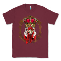 Burgundy chicken chick king chicken wearing crown queen chicken animal 228 roos Classic Tee - linhVisuals