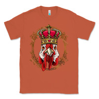 Copper chicken chick king chicken wearing crown queen chicken animal 228 roos Classic Tee - linhVisuals