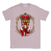 Lilac chicken chick king chicken wearing crown queen chicken animal 228 roos Classic Tee - linhVisuals