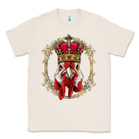 Natural chicken chick king chicken wearing crown queen chicken animal 228 roos Classic Tee - linhVisuals