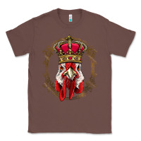 Chestnut chicken chick king chicken wearing crown queen chicken animal 228 roos Classic Tee - linhVisuals
