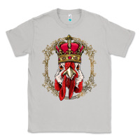 Moon Dust chicken chick king chicken wearing crown queen chicken animal 228 roos Classic Tee - linhVisuals