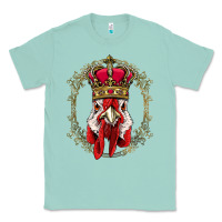Seafoam chicken chick king chicken wearing crown queen chicken animal 228 roos Classic Tee - linhVisuals