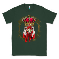 Sports Green chicken chick king chicken wearing crown queen chicken animal 228 roos Classic Tee - linhVisuals