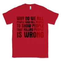 Red why do we kill people who kill people to show that killing people Classic Tee - linhVisuals