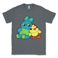 Charcoal Heather bunny and ducky Classic Tee - linhVisuals