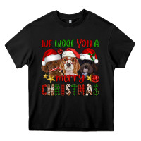 Black We Woof You A Merry Christmas Heavy Core Tee - FaDigitalArtStudio