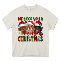 Cream We Woof You A Merry Christmas Heavy Core Tee - FaDigitalArtStudio