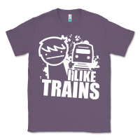 Lavender i like trains Classic Tee - linhVisuals