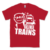 Red i like trains Classic Tee - linhVisuals
