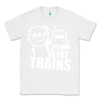 White i like trains Classic Tee - linhVisuals