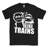 Black i like trains Classic Tee - linhVisuals