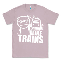 Lilac i like trains Classic Tee - linhVisuals