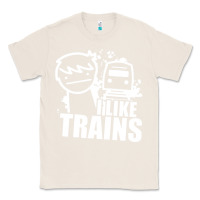 Natural i like trains Classic Tee - linhVisuals