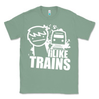 Sage i like trains Classic Tee - linhVisuals