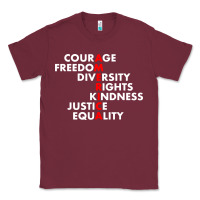 Burgundy anti trump resist Classic Tee - linhVisuals