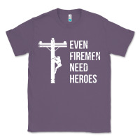 Lavender even firemen need heroes lineworker powerline technician premium Classic Tee - linhVisuals
