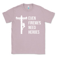 Lilac even firemen need heroes lineworker powerline technician premium Classic Tee - linhVisuals
