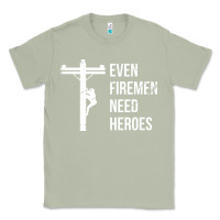 Matcha even firemen need heroes lineworker powerline technician premium Classic Tee - linhVisuals
