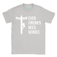 Moon Dust even firemen need heroes lineworker powerline technician premium Classic Tee - linhVisuals