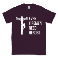 Plum even firemen need heroes lineworker powerline technician premium Classic Tee - linhVisuals