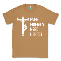 Toasted Coconut even firemen need heroes lineworker powerline technician premium Classic Tee - linhVisuals