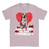 Lilac pitbull lover dog roses funny just a girl who loves pitbull 213 pitbul Classic Tee - linhVisuals