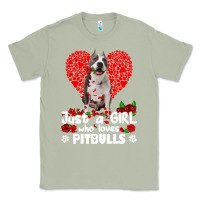 Matcha pitbull lover dog roses funny just a girl who loves pitbull 213 pitbul Classic Tee - linhVisuals