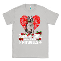 Moon Dust pitbull lover dog roses funny just a girl who loves pitbull 213 pitbul Classic Tee - linhVisuals