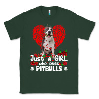 Sports Green pitbull lover dog roses funny just a girl who loves pitbull 213 pitbul Classic Tee - linhVisuals