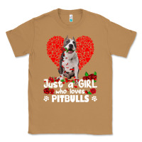 Toasted Coconut pitbull lover dog roses funny just a girl who loves pitbull 213 pitbul Classic Tee - linhVisuals