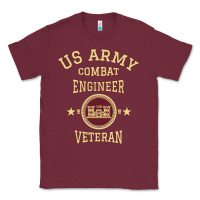 Burgundy us army combat engineer combat engineer veteran gift pullover hoodie Classic Tee - linhVisuals