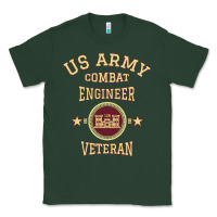Sports Green us army combat engineer combat engineer veteran gift pullover hoodie Classic Tee - linhVisuals