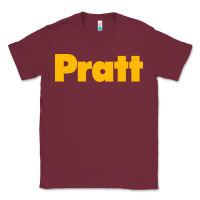 Burgundy Pratt Institute Classic Tee - linhVisuals