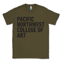 Army Green Pacific Northwest College of Art Classic Tee - linhVisuals