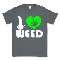 Charcoal Heather i love weed fun Classic Tee - linhVisuals