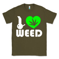Army Green i love weed fun Classic Tee - linhVisuals