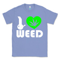 Colony Blue i love weed fun Classic Tee - linhVisuals