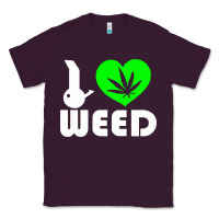 Plum i love weed fun Classic Tee - linhVisuals
