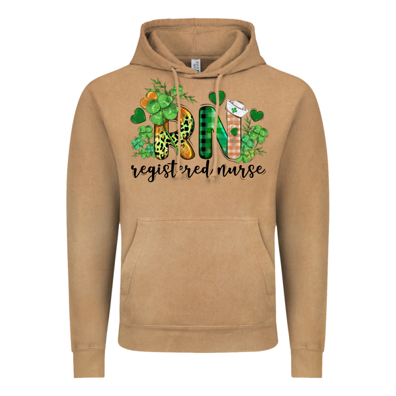 St. Patricks Day Registered Nurse Rn Vintage Hoodie by BarkalooDesign | Teevron