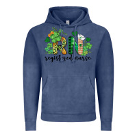 Vintage Denim st. patricks day registered nurse rn Vintage Hoodie - BarkalooDesign