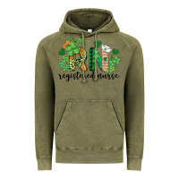 Vintage Olive st. patricks day registered nurse rn Vintage Hoodie - BarkalooDesign