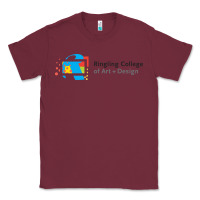 Burgundy Ringling College of Art and Design Classic Tee - linhVisuals