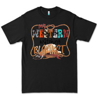 Black My Western Watching Blanket Premium Tee - CowhideDigitalArt