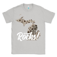 Moon Dust great lakes shaped men women petoskey stone michigan rocks pullover ho Classic Tee - linhVisuals